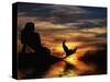 Mermaid Sunset-Julie Fain-Stretched Canvas