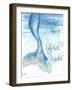 Mermaid Tail I (kisses and wishes)-Elizabeth Medley-Framed Art Print