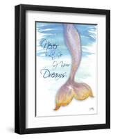 Mermaid Tail II (never let go of dreams)-Elizabeth Medley-Framed Art Print