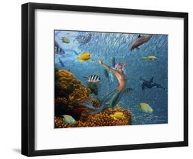Mermaid Time-Ata Alishahi-Framed Giclee Print