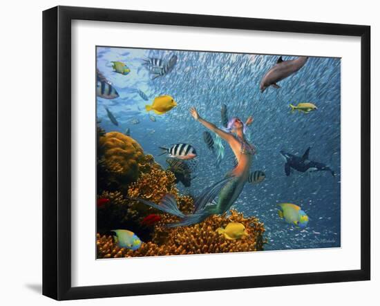 Mermaid Time-Ata Alishahi-Framed Giclee Print