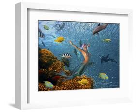 Mermaid Time-Ata Alishahi-Framed Giclee Print