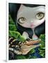 Mermaid with a Baby Alligator-Jasmine Becket-Griffith-Framed Art Print