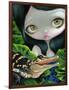 Mermaid with a Baby Alligator-Jasmine Becket-Griffith-Framed Art Print