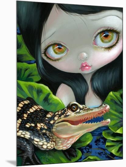 Mermaid with a Baby Alligator-Jasmine Becket-Griffith-Mounted Art Print