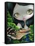 Mermaid with a Baby Alligator-Jasmine Becket-Griffith-Framed Stretched Canvas