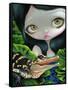 Mermaid with a Baby Alligator-Jasmine Becket-Griffith-Framed Stretched Canvas