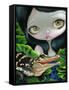 Mermaid with a Baby Alligator-Jasmine Becket-Griffith-Framed Stretched Canvas