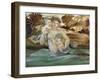 Mermaid With Her Offspring-Edward Burne-Jones-Framed Art Print