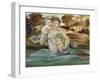 Mermaid With Her Offspring-Edward Burne-Jones-Framed Art Print