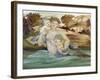 Mermaid with Her Offspring-Edward Burne-Jones-Framed Giclee Print