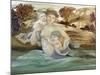 Mermaid with Her Offspring-Edward Burne-Jones-Mounted Giclee Print