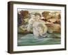 Mermaid with Her Offspring-Edward Burne-Jones-Framed Giclee Print