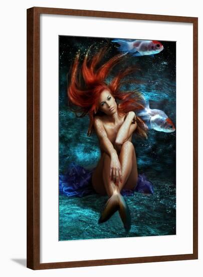 Mermaid-coka-Framed Photographic Print