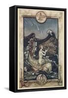 Mermaid-Arthur Rackham-Framed Stretched Canvas