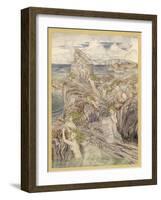 Mermaid-Arthur Rackham-Framed Art Print