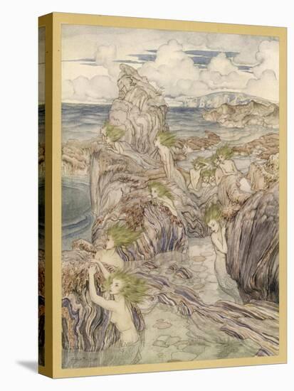 Mermaid-Arthur Rackham-Stretched Canvas