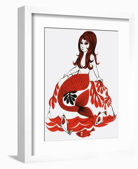 Mermaid-null-Framed Giclee Print