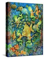 Mermaids and Gold Fish-Bill Bell-Stretched Canvas