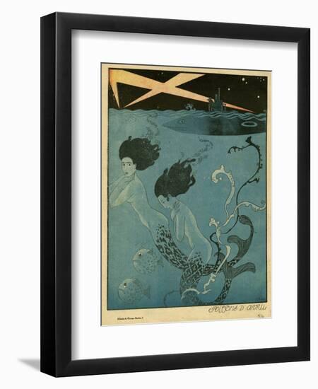 Mermaids and U-Boats-Georges Barbier-Framed Premium Giclee Print