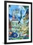 Mermaids at Play-Jesus Blasco-Framed Giclee Print