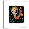 Mermaids Don't Use Combs-Barbara Olsen-Stretched Canvas