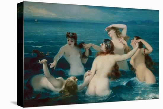 Mermaids Frolicking in the Sea, 1883-Charles Edouard Boutibonne-Stretched Canvas