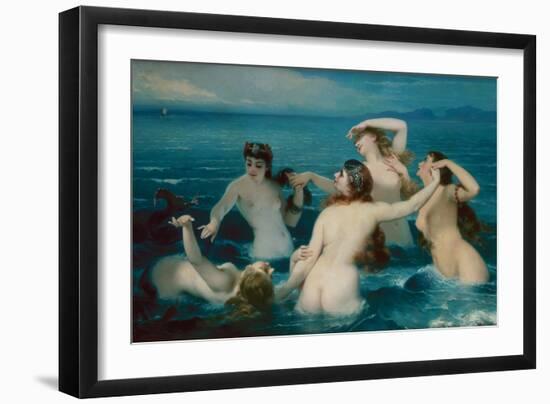 Mermaids Frolicking in the Sea, 1883-Charles Edouard Boutibonne-Framed Giclee Print