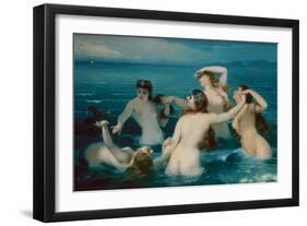 Mermaids Frolicking in the Sea, 1883-Charles Edouard Boutibonne-Framed Giclee Print