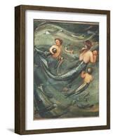 Mermaids in the Deep, 1882-Edward Burne-Jones-Framed Giclee Print