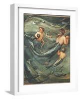 Mermaids in the Deep, 1882-Edward Burne-Jones-Framed Giclee Print