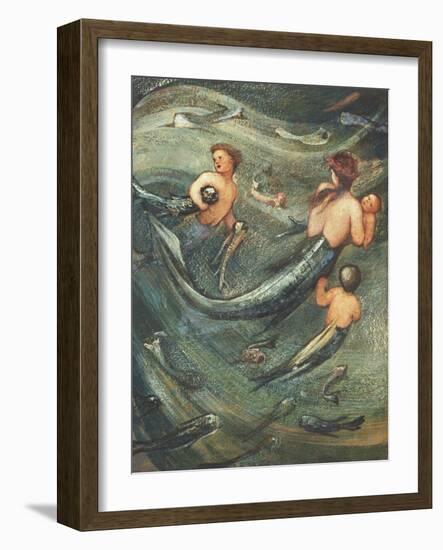 Mermaids in the Deep, 1882-Edward Burne-Jones-Framed Giclee Print