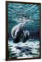 Mermaids of Crystal River-Dann Spider-Framed Giclee Print