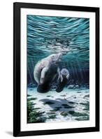 Mermaids of Crystal River-Dann Spider-Framed Giclee Print