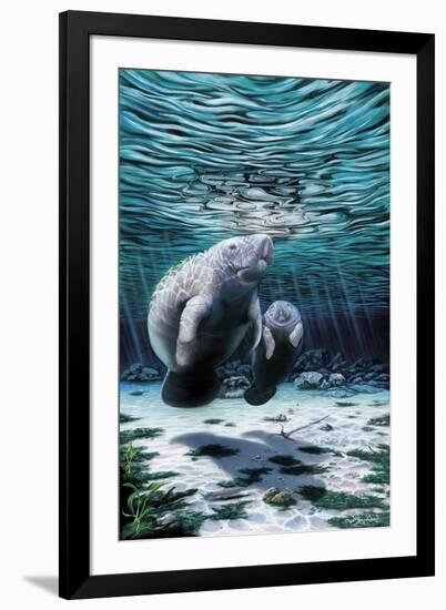 Mermaids of Crystal River-Dann Spider-Framed Giclee Print