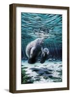 Mermaids of Crystal River-Dann Spider-Framed Giclee Print