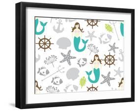 Mermaids of the Sea-Joanne Paynter Design-Framed Giclee Print