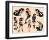 Mermaids & Pirates Vintage Mid-Century Tattoo Flash-null-Framed Art Print