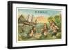 Mermaids with Shipwreck-null-Framed Art Print