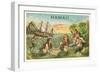 Mermaids with Shipwreck-null-Framed Art Print