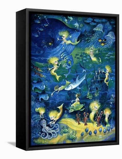 Mermaids-Bill Bell-Framed Stretched Canvas