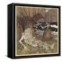 Merman-Arthur Rackham-Framed Stretched Canvas