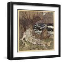 Merman-Arthur Rackham-Framed Art Print