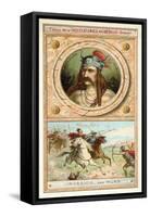 Merovech, King of the Salian Franks, and the Invasion of the Huns, 451-null-Framed Stretched Canvas