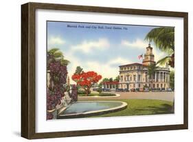 Merrick Park, City Hall, Coral Gables, Florida-null-Framed Art Print