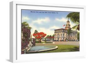 Merrick Park, City Hall, Coral Gables, Florida-null-Framed Art Print