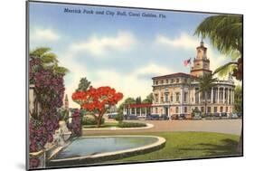 Merrick Park, City Hall, Coral Gables, Florida-null-Mounted Art Print