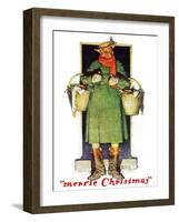 "Merrie Christmas", December 10,1932-Norman Rockwell-Framed Giclee Print