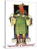 "Merrie Christmas", December 10,1932-Norman Rockwell-Stretched Canvas