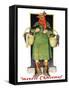 "Merrie Christmas", December 10,1932-Norman Rockwell-Framed Stretched Canvas